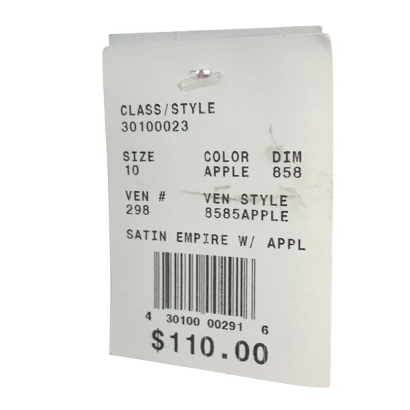 David's Bridal 8585 Red Satin Dress Empire Straps Size 10 NWT RT10301 $110 - Picture 10 of 10